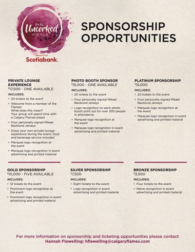 Uncorked for ALS sponsorship package, page 3 of 3